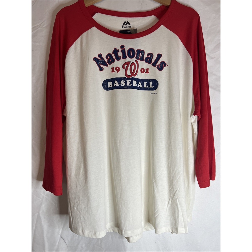 Washington Nationals 1901 Unisex Baseball Tee 3/4 Sleeve Officialy‎ Licensed 2xl